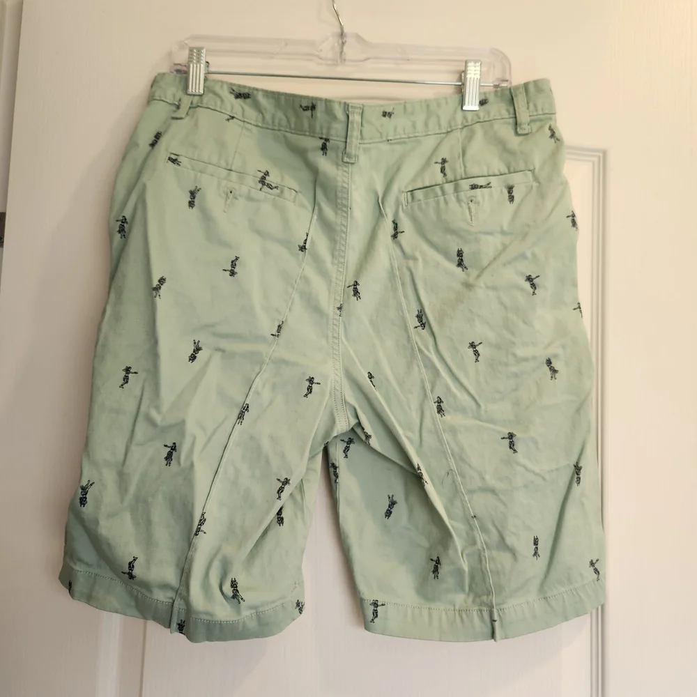 George Mint Green Patterned Men's Shorts Size 36 Euc